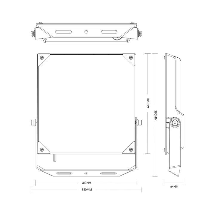 150/120/100 Watts CCT 3/4/5K IP66 Asymetric Flood light