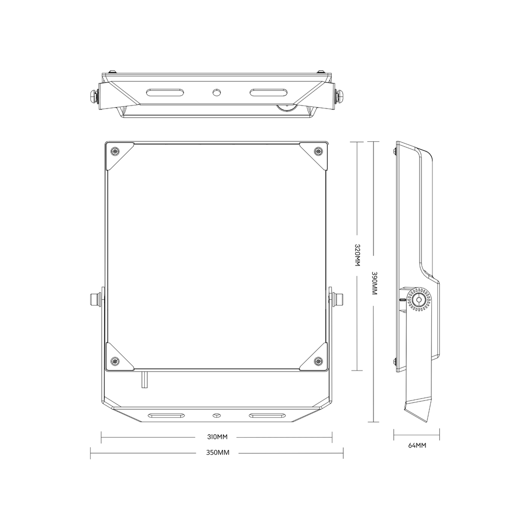 200/150/120 Watts CCT 3/4/5K IP66 Asymetric Flood light