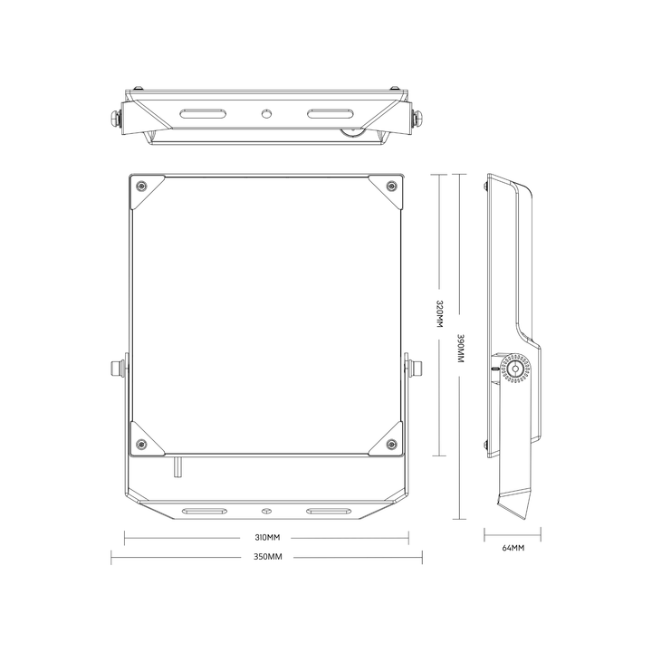 200/150/120 Watts CCT 3/4/5K IP66 Asymetric Flood light