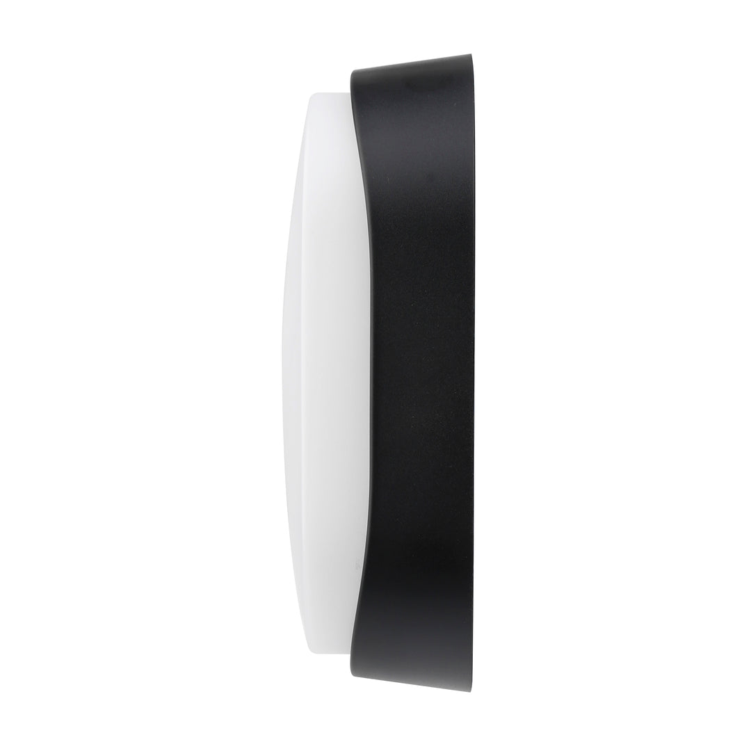 10W Oval IP65 Bulkhead Black
