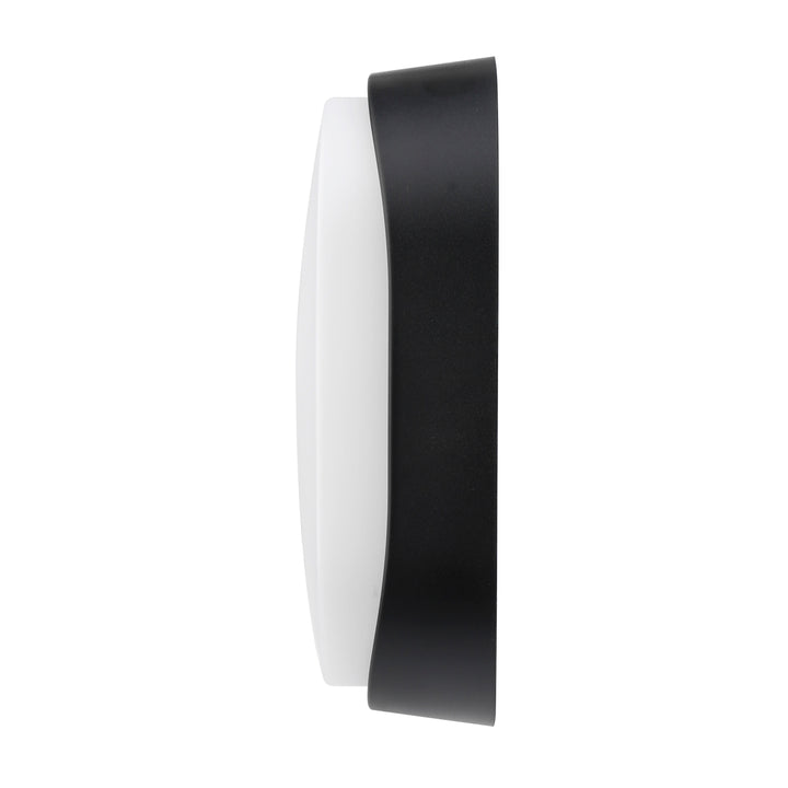 10W Oval IP65 Bulkhead Black