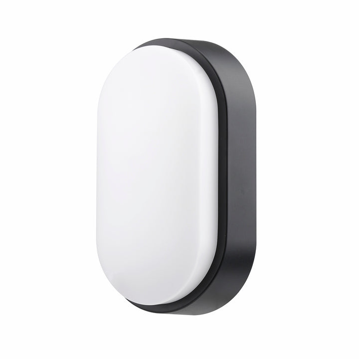 10W Oval IP65 Bulkhead Black