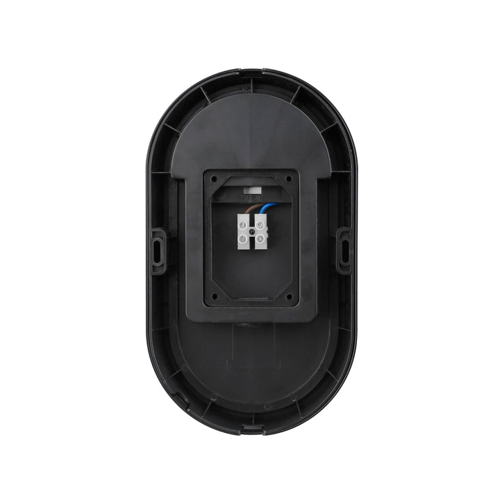 14W Oval Dual Fascia IP65 Bulkhead Black