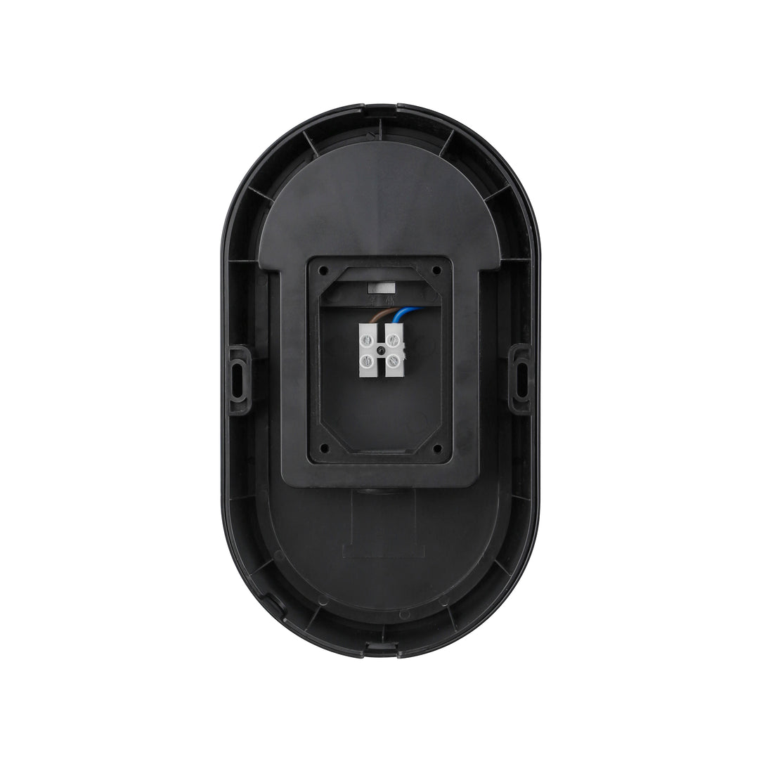 10W Oval IP65 Bulkhead Black