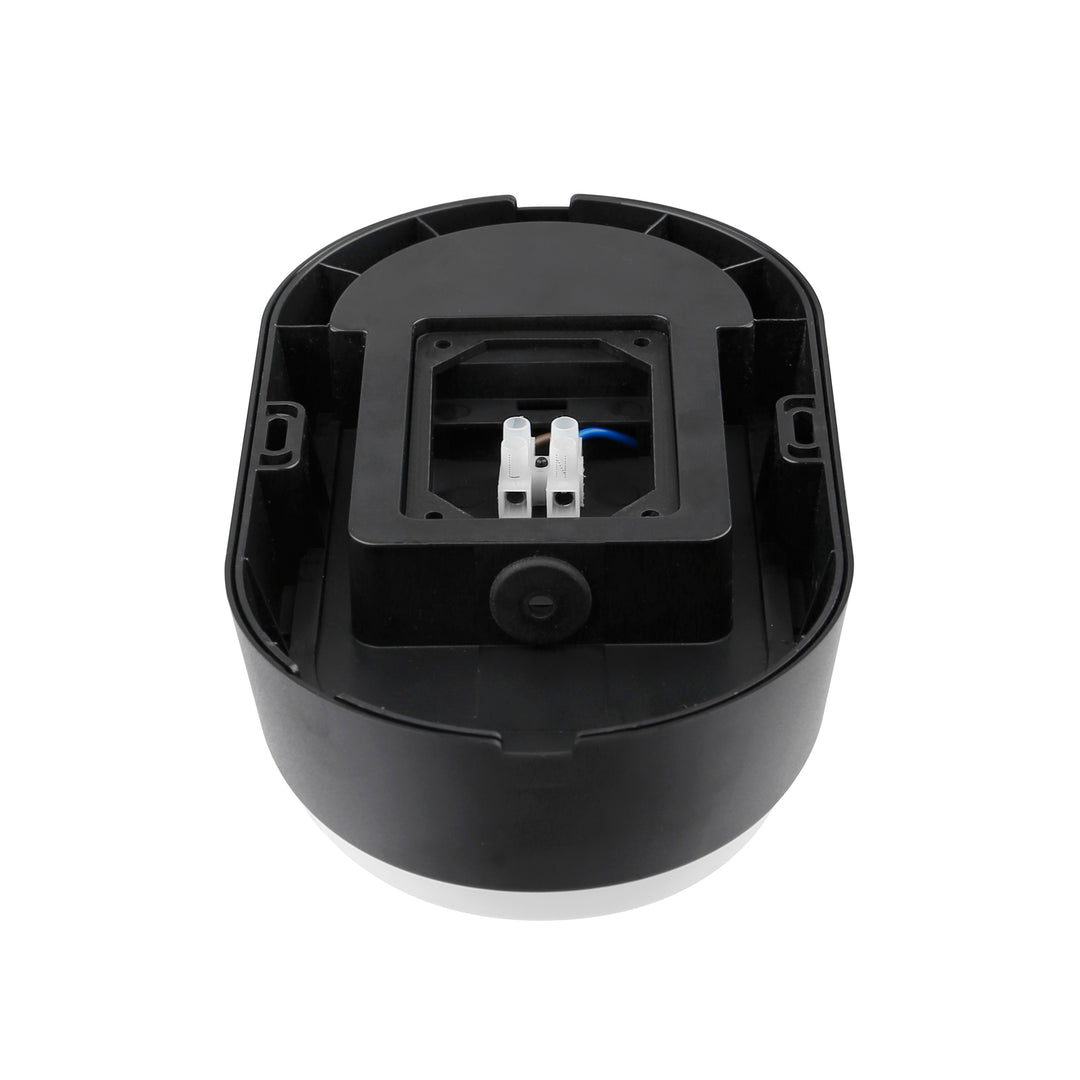 10W Oval IP65 Bulkhead Black