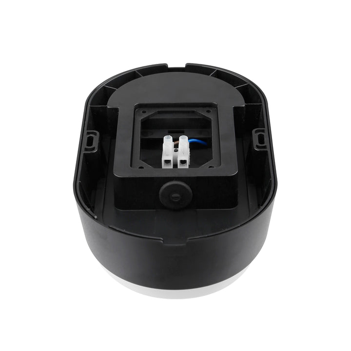 14W Oval Dual Fascia IP65 Bulkhead Black