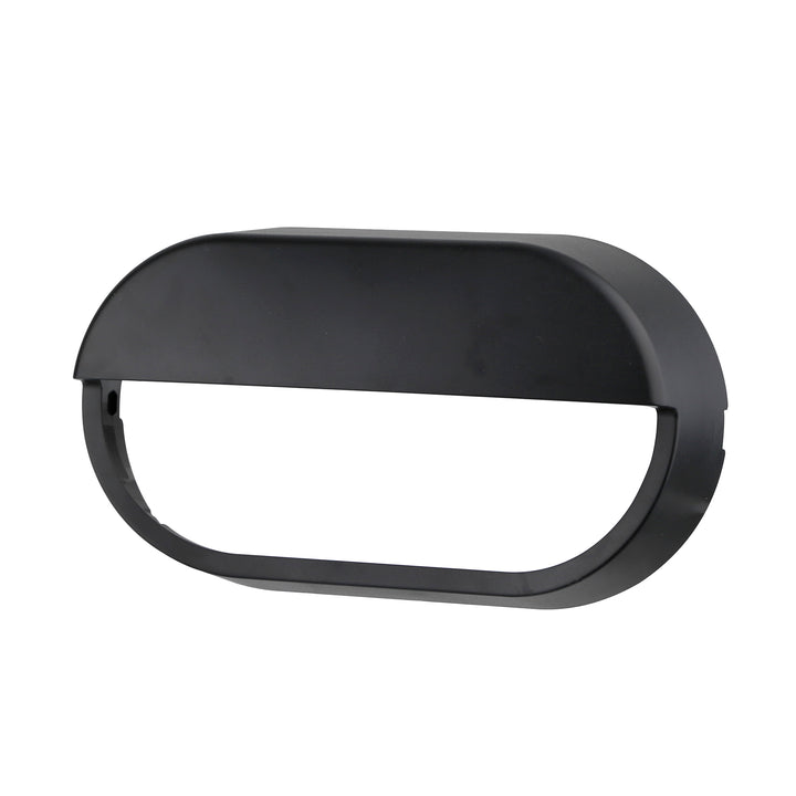 14W Oval Dual Fascia IP65 Bulkhead Black