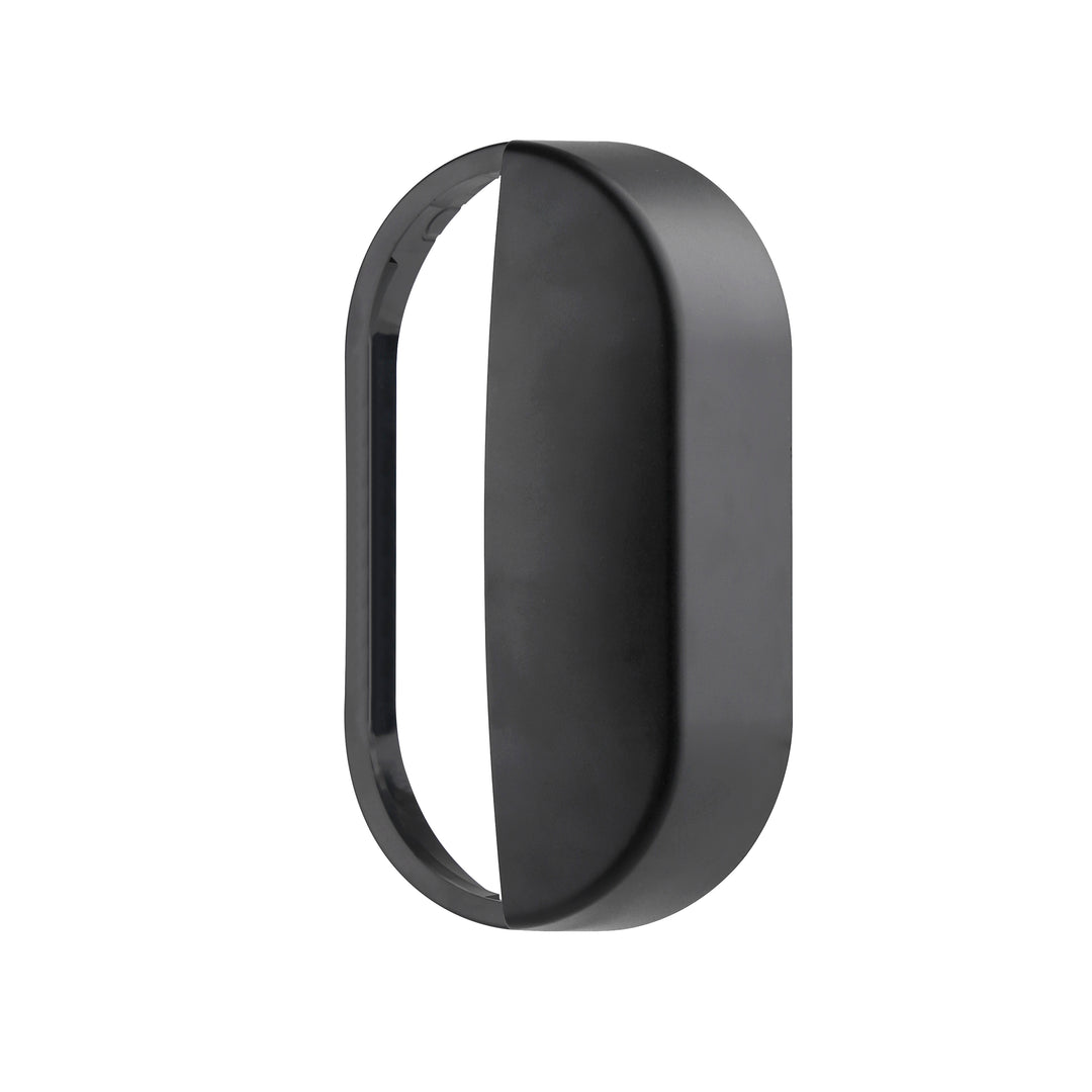 14W Oval Dual Fascia IP65 Bulkhead Black