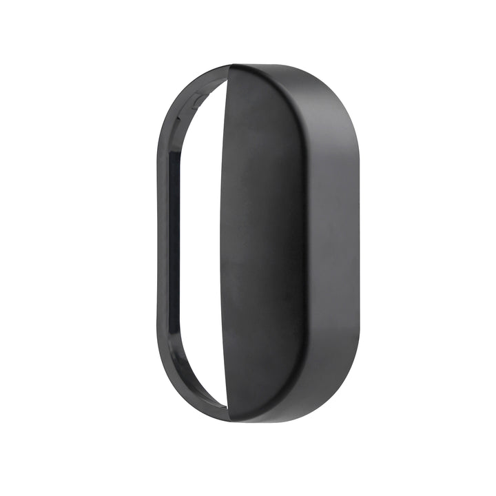 14W Oval Dual Fascia IP65 Bulkhead Black
