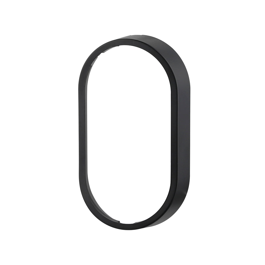 10W Oval IP65 Bulkhead Black