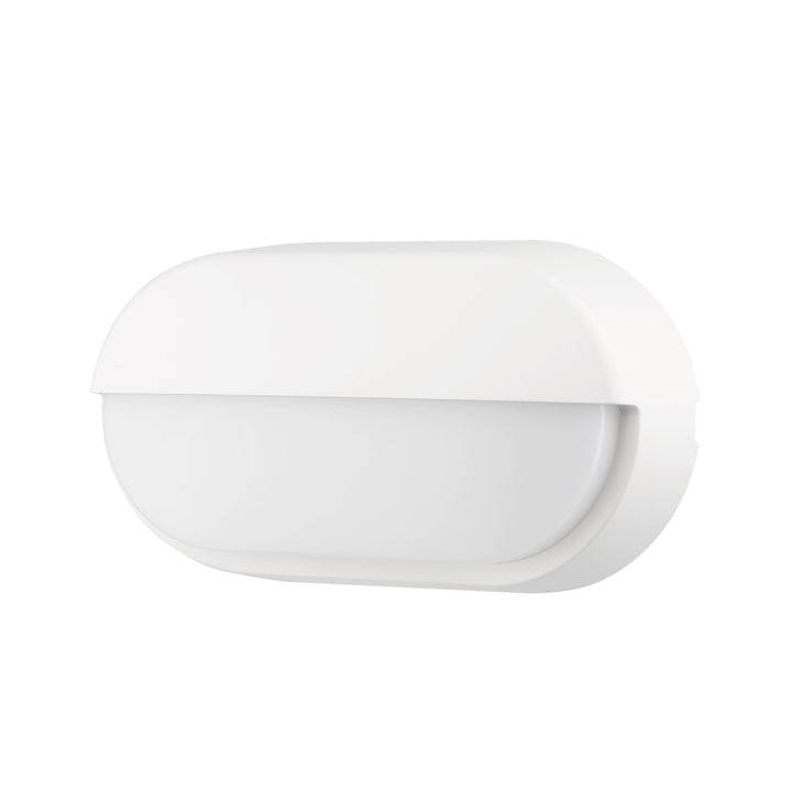 14W Oval Dual Fascia IP65 Bulkhead White