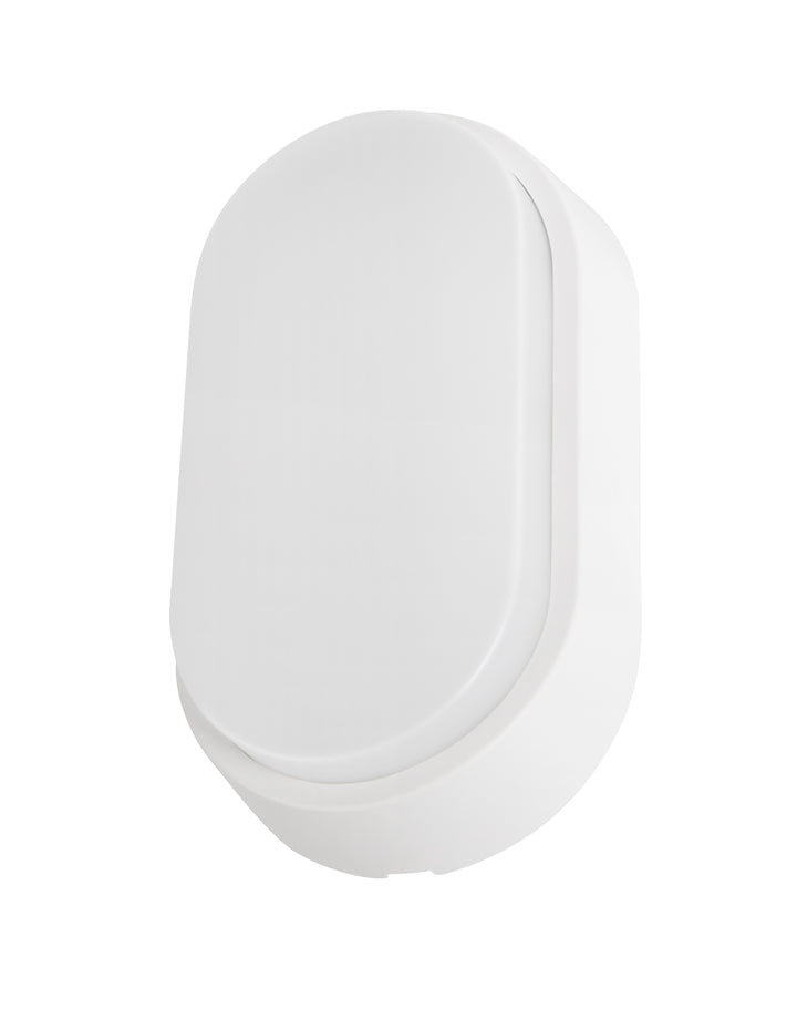 14W Oval Dual Fascia IP65 Bulkhead White