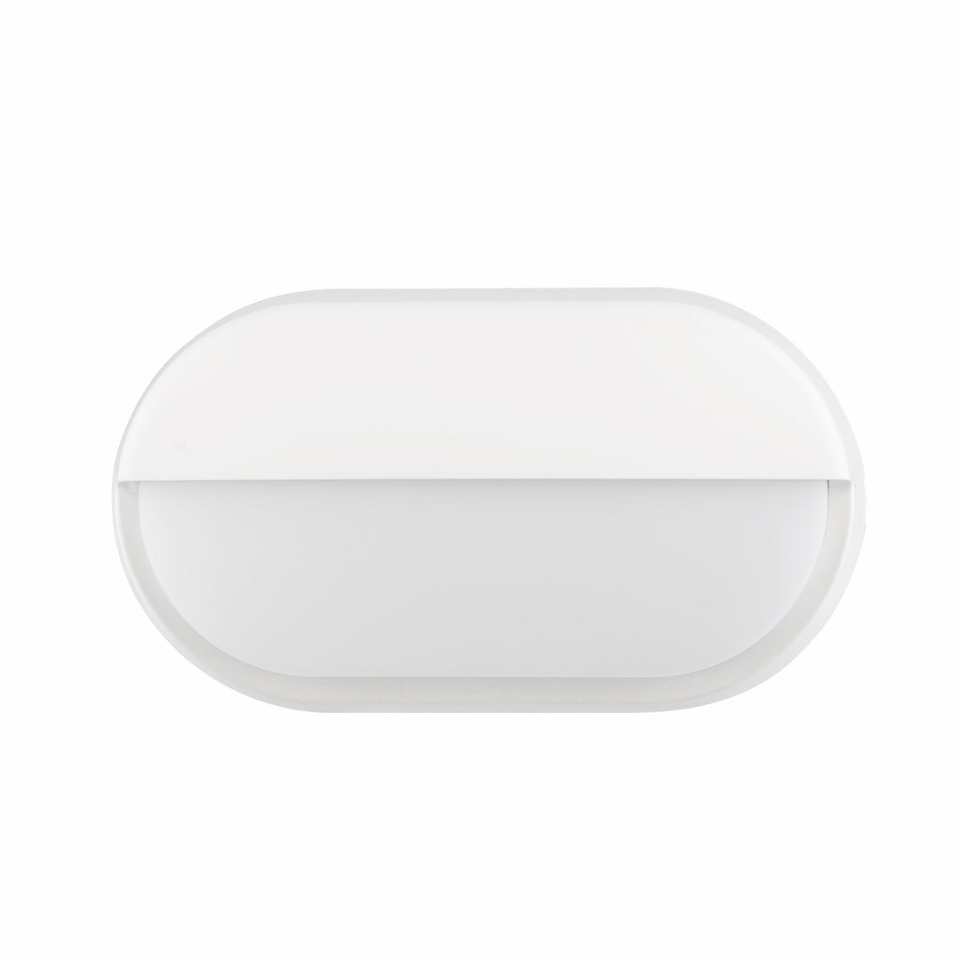 14W Oval Dual Fascia IP65 Bulkhead White
