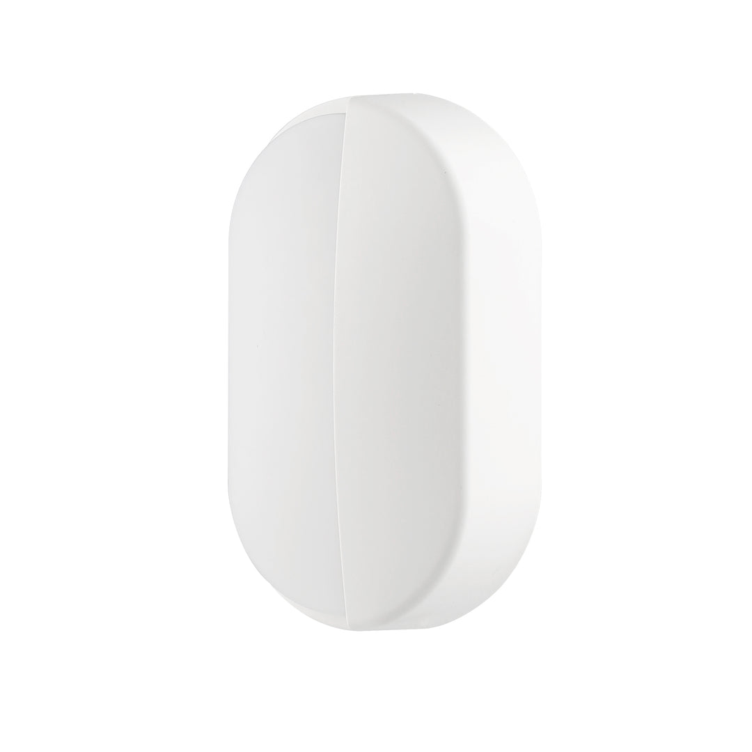 14W Oval Dual Fascia IP65 Bulkhead White