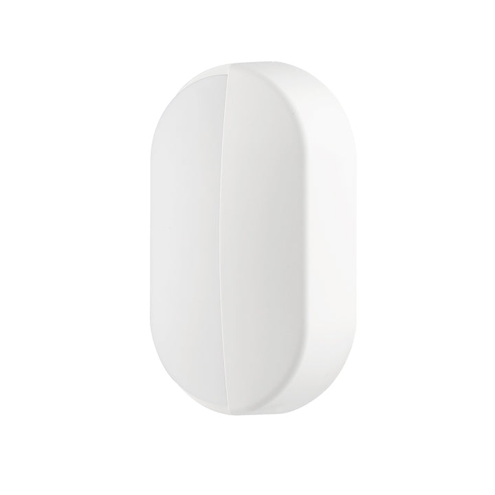 14W Oval Dual Fascia IP65 Bulkhead White