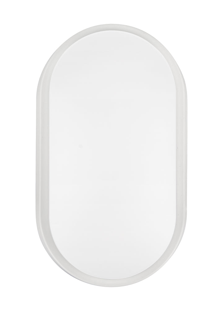 14W Oval Dual Fascia IP65 Bulkhead White