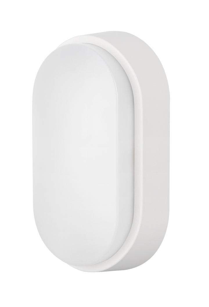 14W Oval Dual Fascia IP65 Bulkhead White