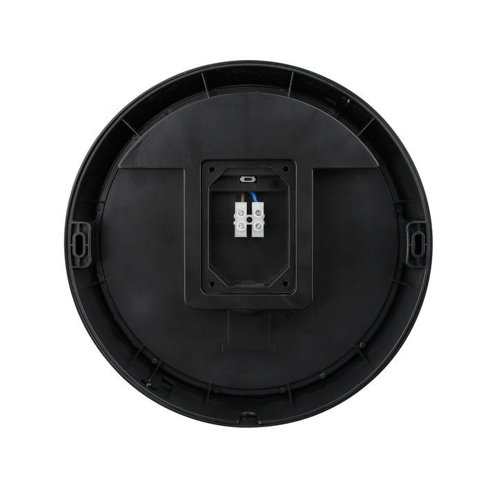 14W Round Dual Fascia IP65 Bulkhead Black