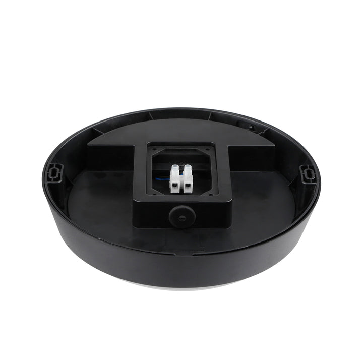 14W Round Dual Fascia IP65 Bulkhead Black