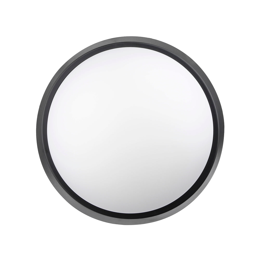 14W Round Dual Fascia IP65 Bulkhead Black