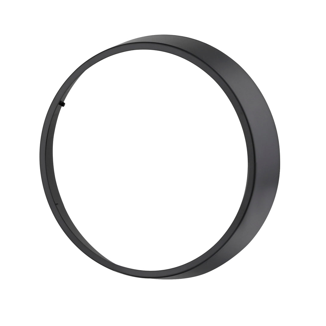 14W Round Dual Fascia IP65 Bulkhead Black