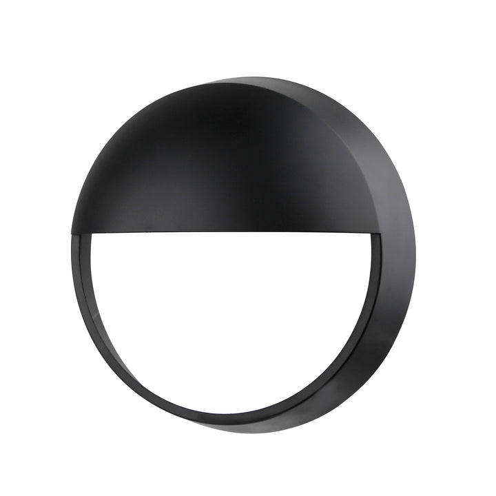 14W Round Dual Fascia IP65 Bulkhead Black