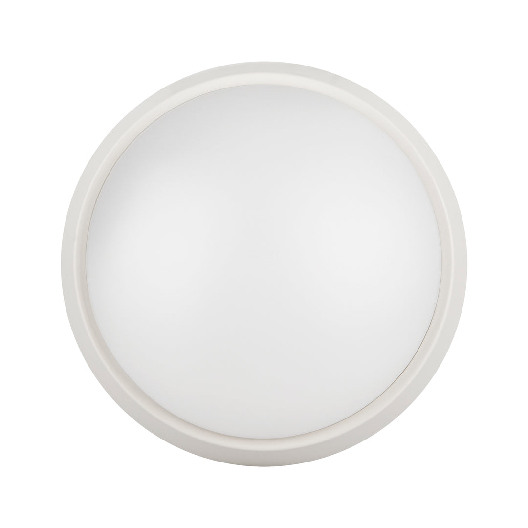 14W Round Dual Fascia IP65 Bulkhead White