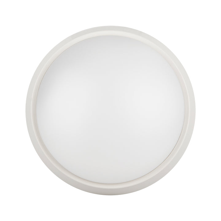 14W Round Dual Fascia IP65 Bulkhead White