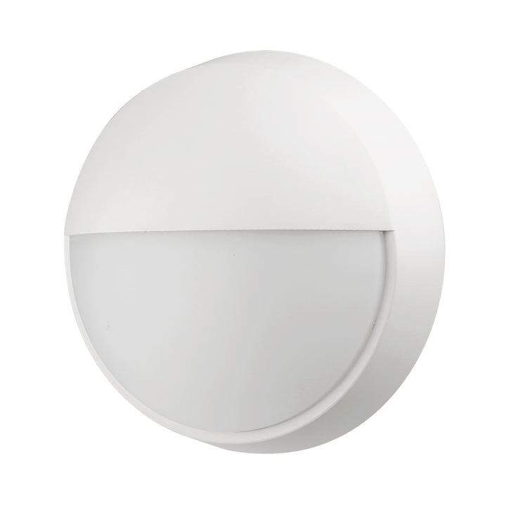 14W Round Dual Fascia IP65 Bulkhead White