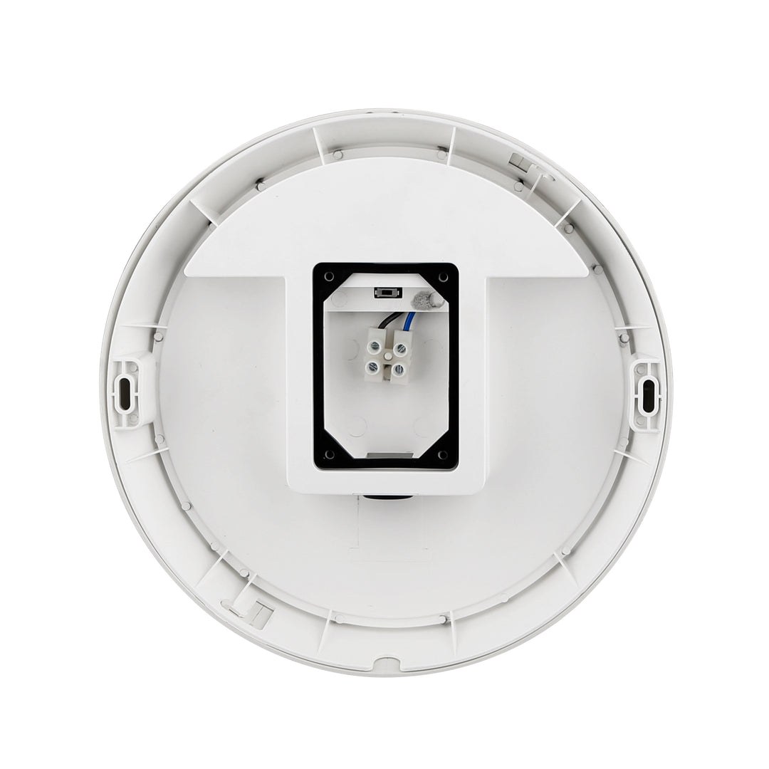 14W Round Dual Fascia IP65 Bulkhead White