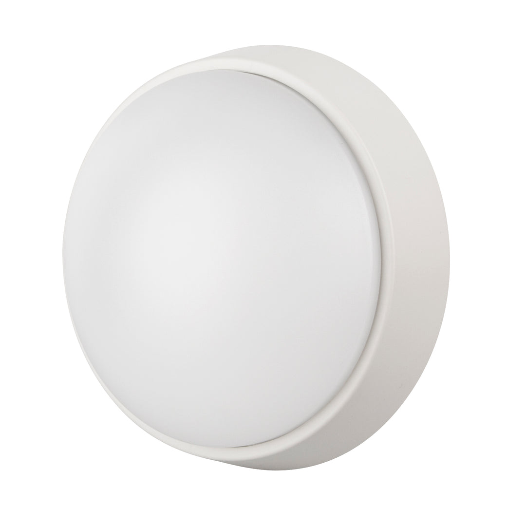 14W Round Dual Fascia IP65 Bulkhead White