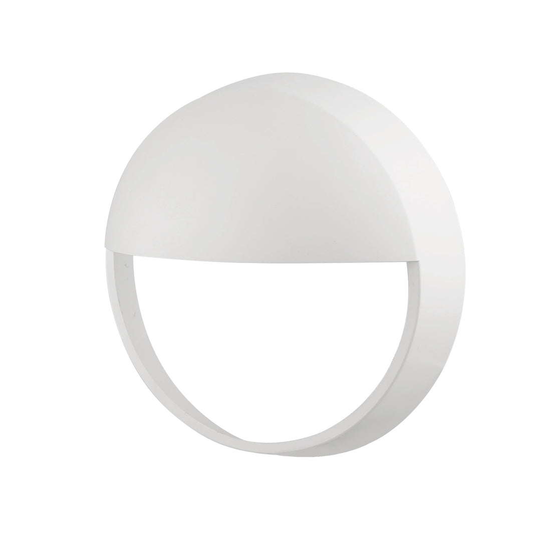 14W Round Dual Fascia IP65 Bulkhead White