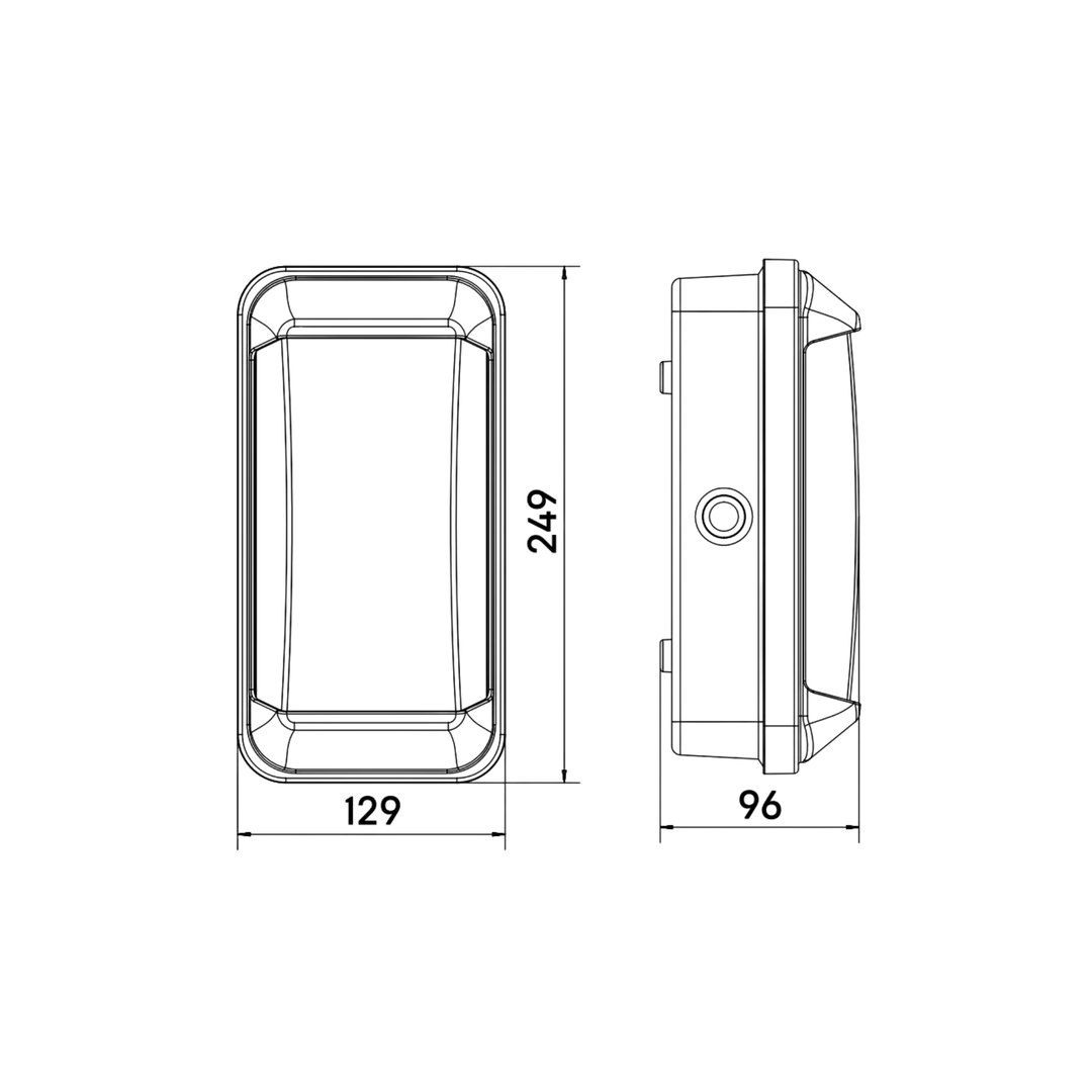 Dual Power 8/12W IP65 Bulkhead White