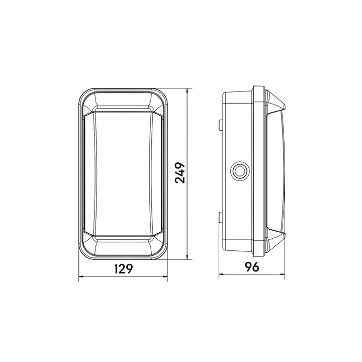 Dual Power 8/12W IP65 Bulkhead White
