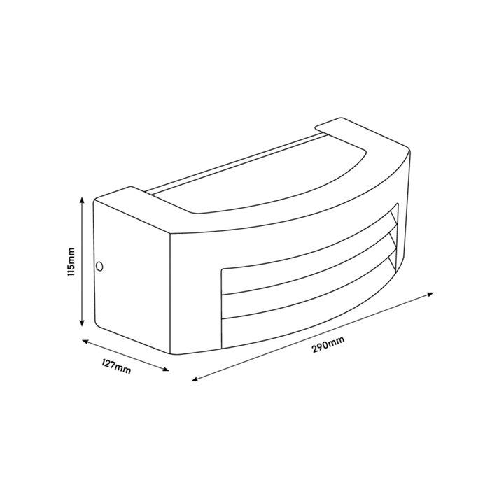 10W LED Rectangle Grill Wall Light