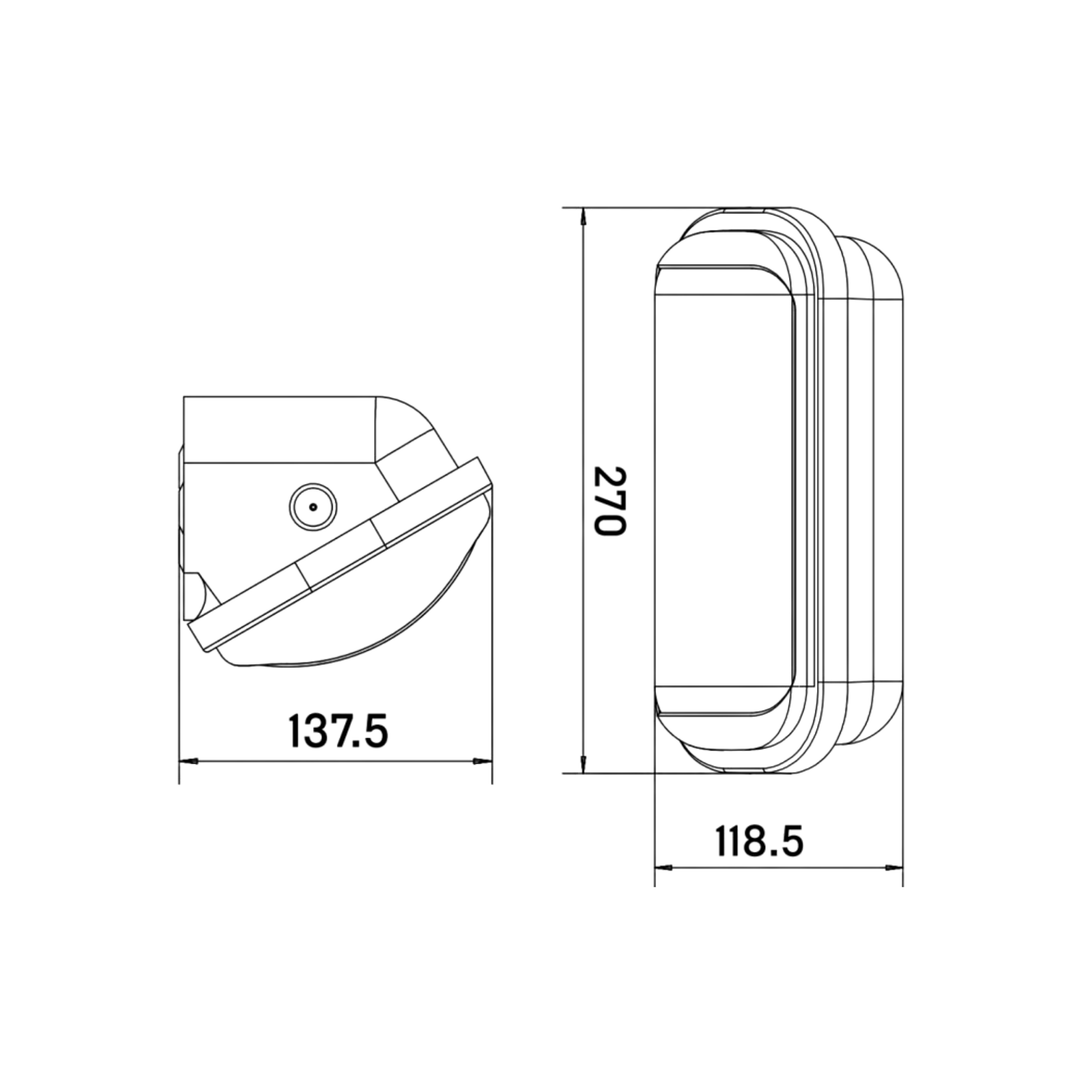 Dual Power 7/12W IP65 Bulkhead White