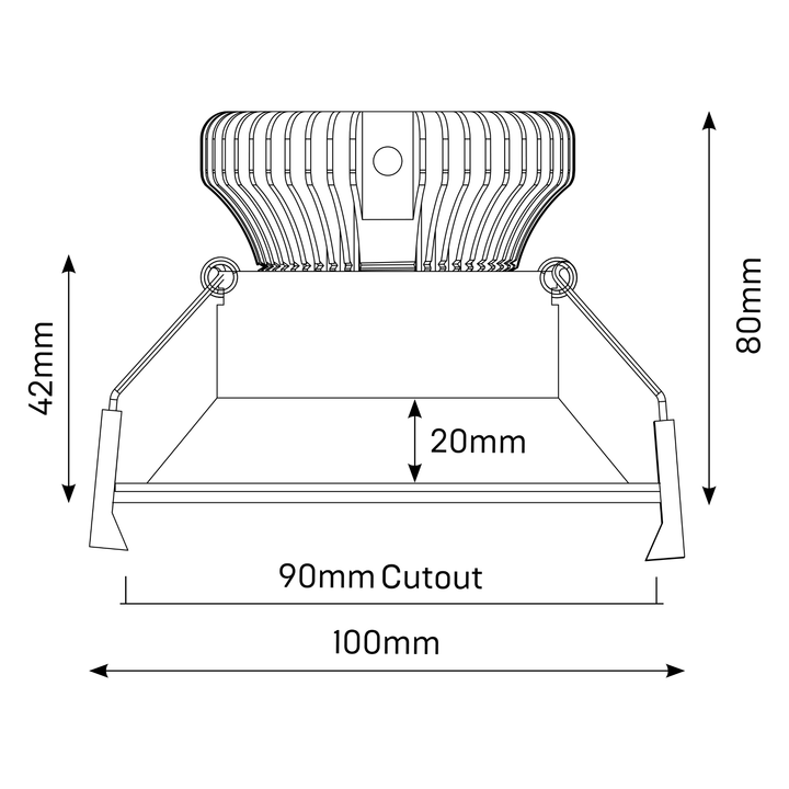 12W LED 100mm Medium Recess Arch Downlight 3K 4K