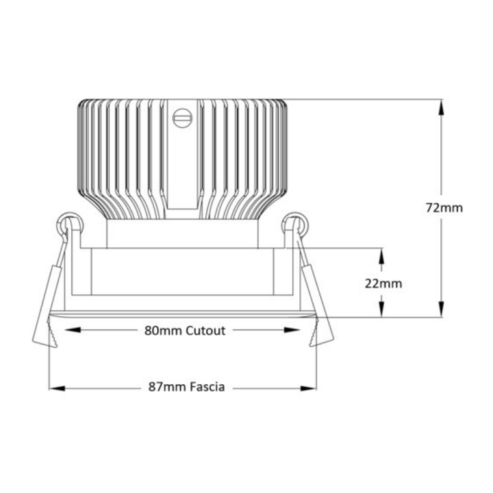 12W LED 87mm Arch Downlight 3K 4K