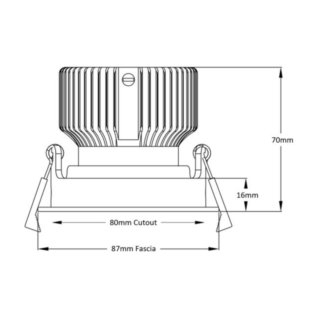 12W LED 87mm Round Tilt Arch Downlight 3K 4K