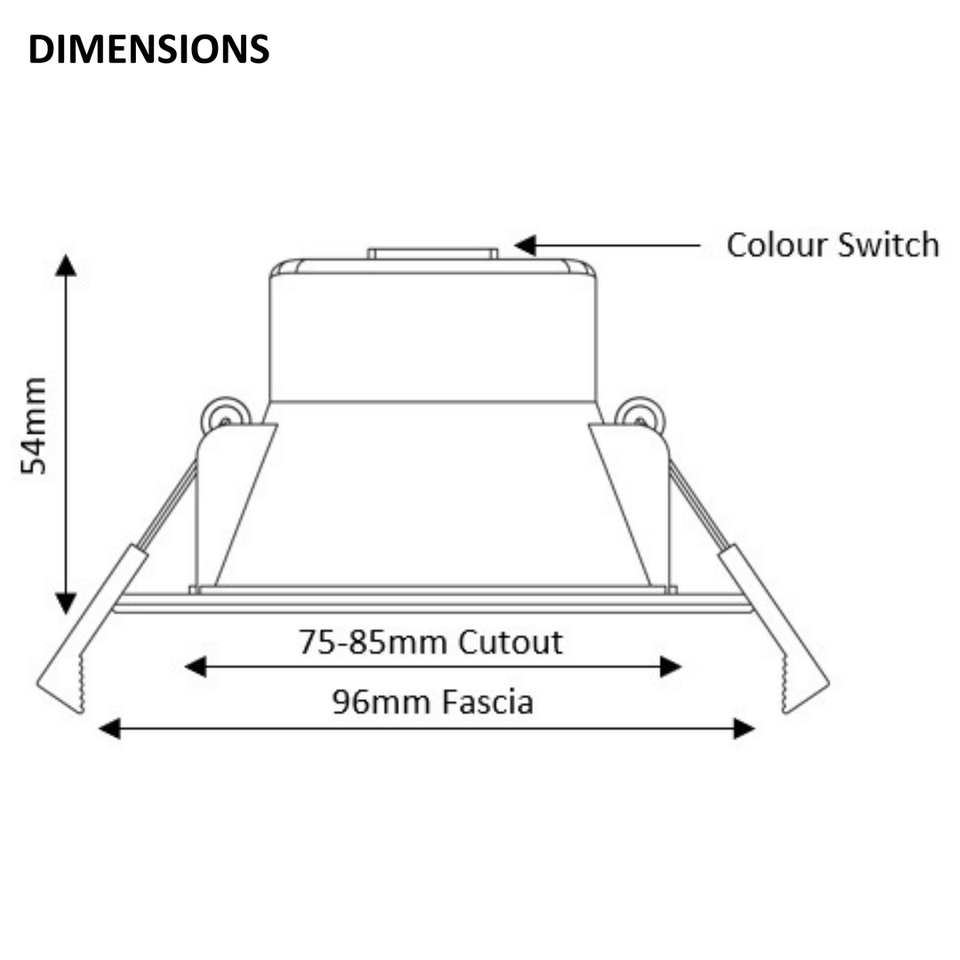 6W LED 96mm 3K 4K 5K Downlight