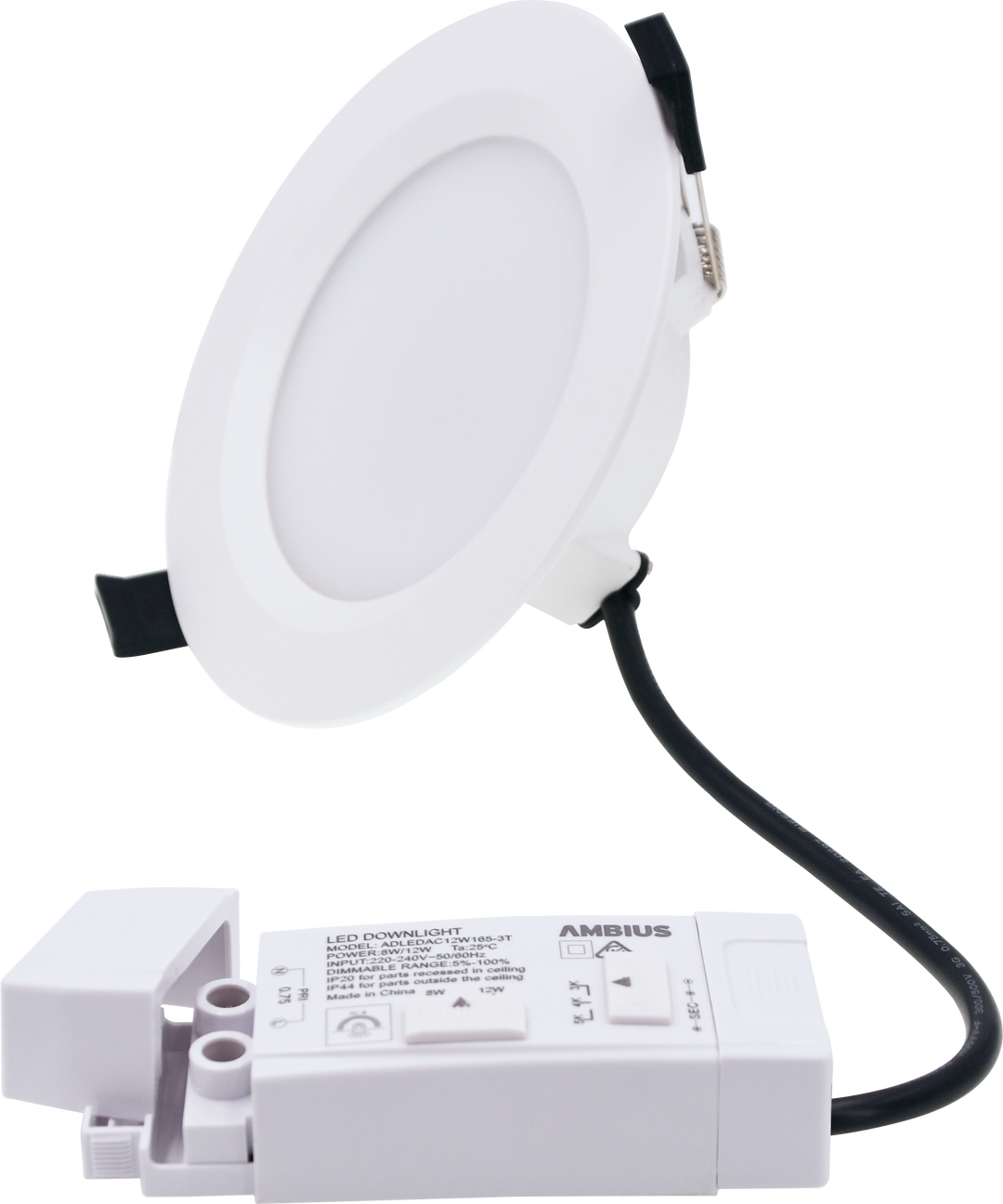 Dual Power 8/12W LED 150-165mm Retro-Fit 3K 4K 5K Downlight