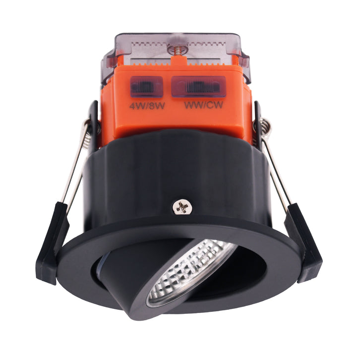 Dual Power 4/8W LED 90mm 3K 4K Tilt Downlight