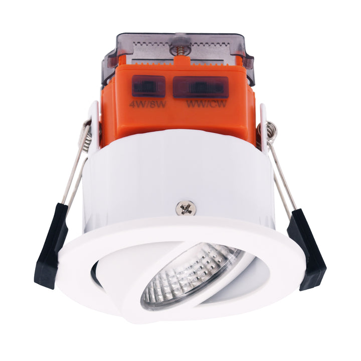Dual Power 4/8W LED 90mm 3K 4K Tilt Downlight