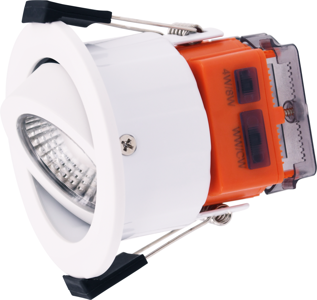 Dual Power 4/8W LED 90mm 3K 4K Tilt Downlight