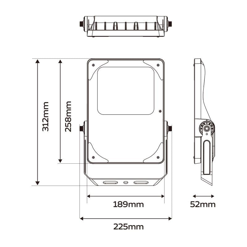 50/40/30 Watts CCT 3/4/5K IP66 Flood light