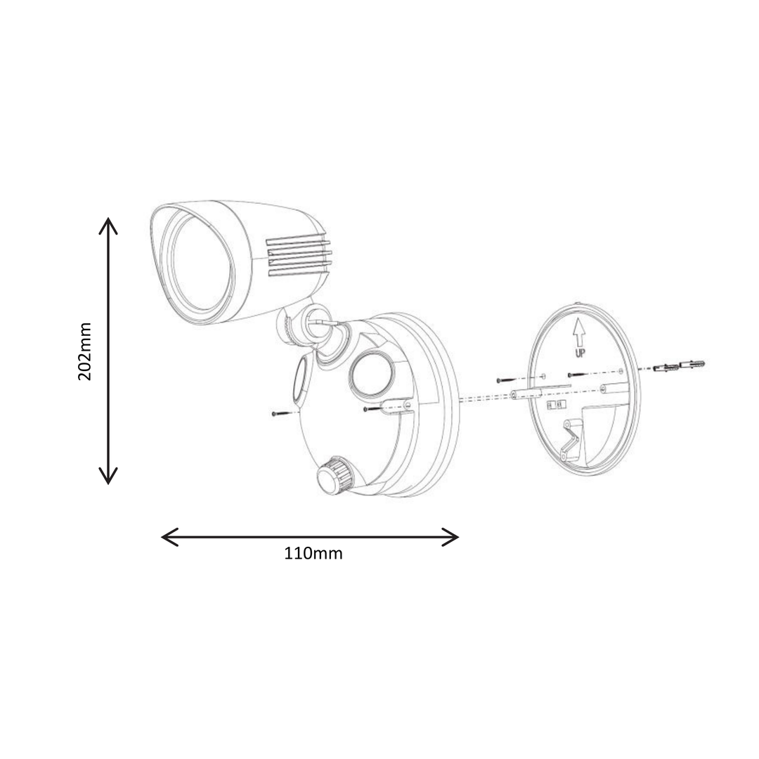 10W Security Light White