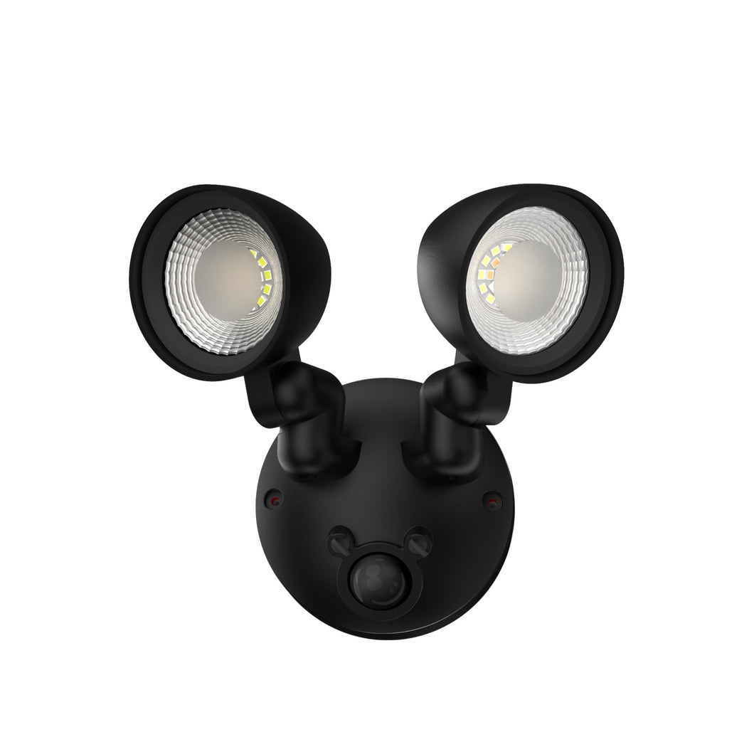 2 x 8W Security Light Black