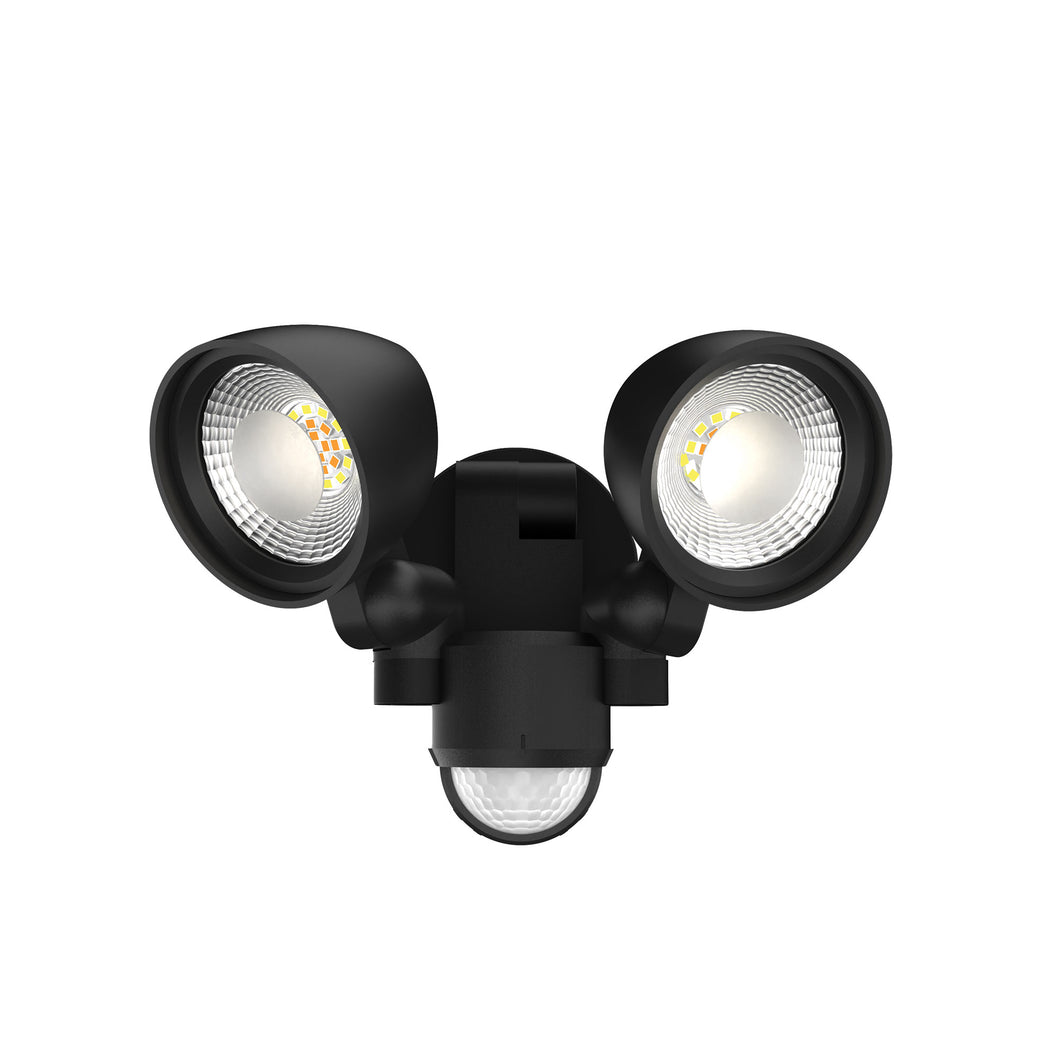 2 x 8W Security Light Black