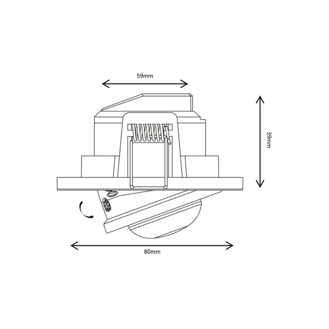 Tiltable Recessed PIR Sensor