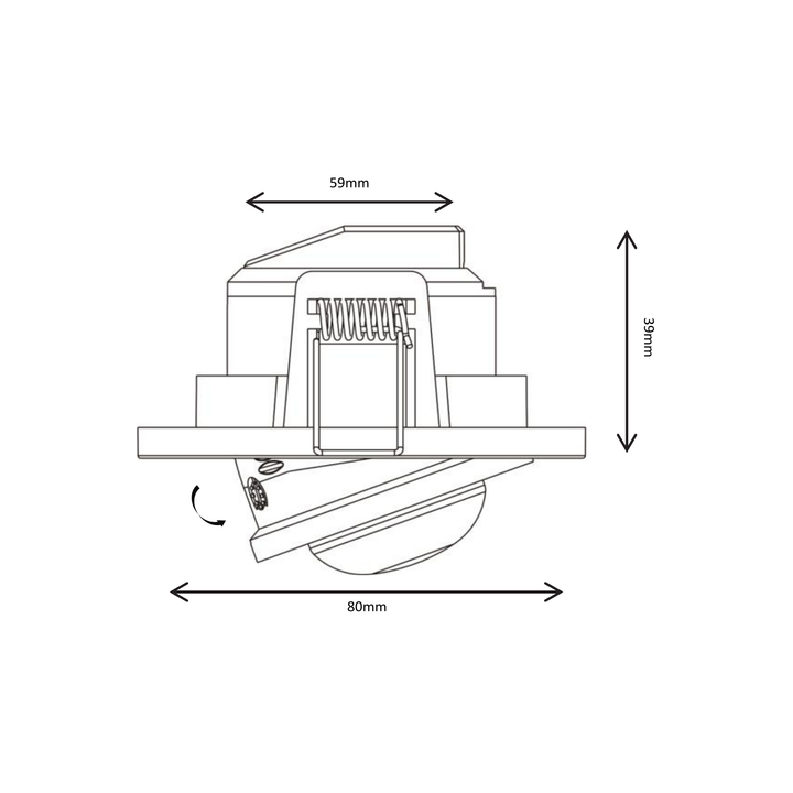 Tiltable Recessed PIR Sensor